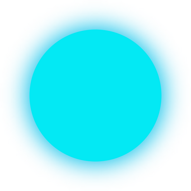 Glowing Blue Neon Circle